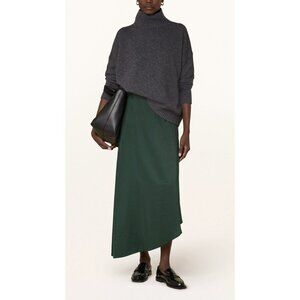 New SELECTED Femme Asymmetrical High Rise Midi Skirt Flowy Fall Winter Christmas